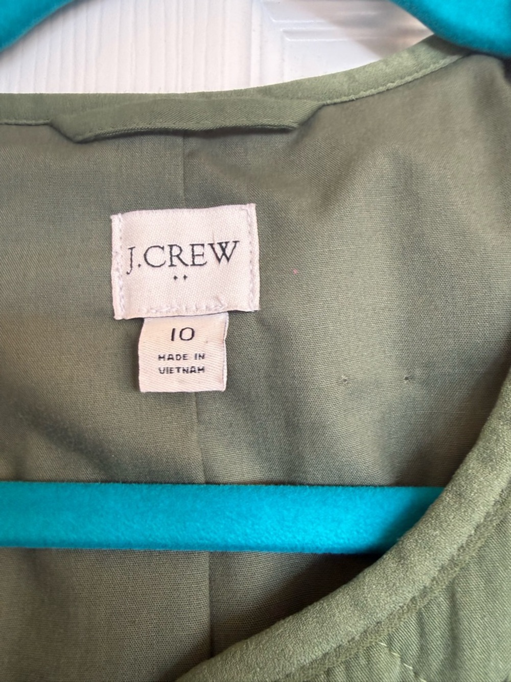 J.Crew Green Quilted Jacket Size 10 Classic Lightweight Coat - Picture 5 of 6